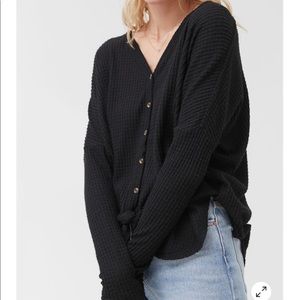Waffle Button Sweater from Urban Outfitters